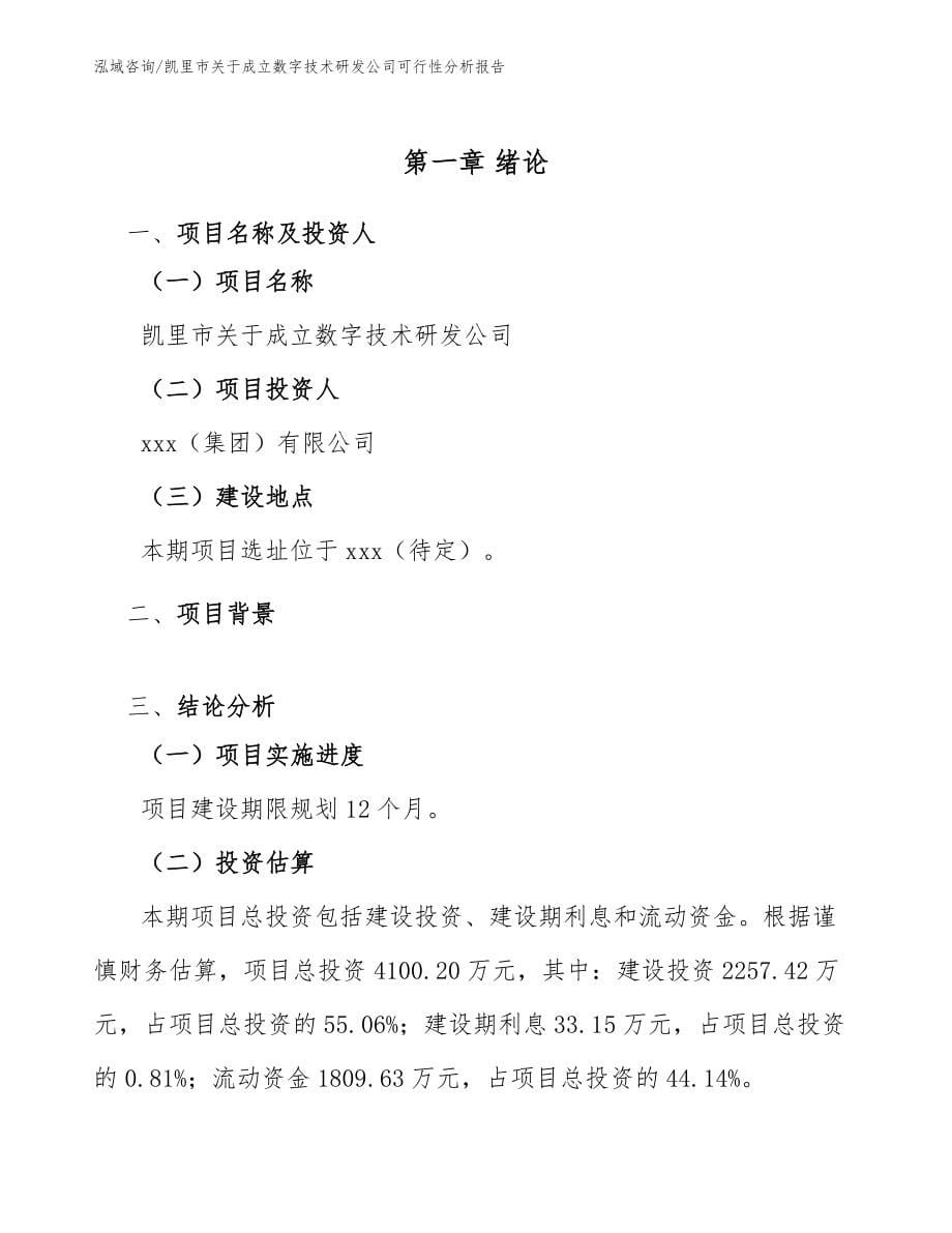 凯里市关于成立数字技术研发公司可行性分析报告【范文参考】_第5页