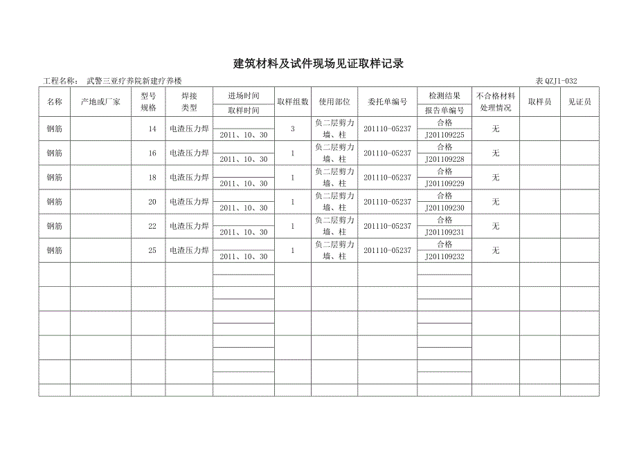 建筑材料及试件现场见证取样记录_第4页