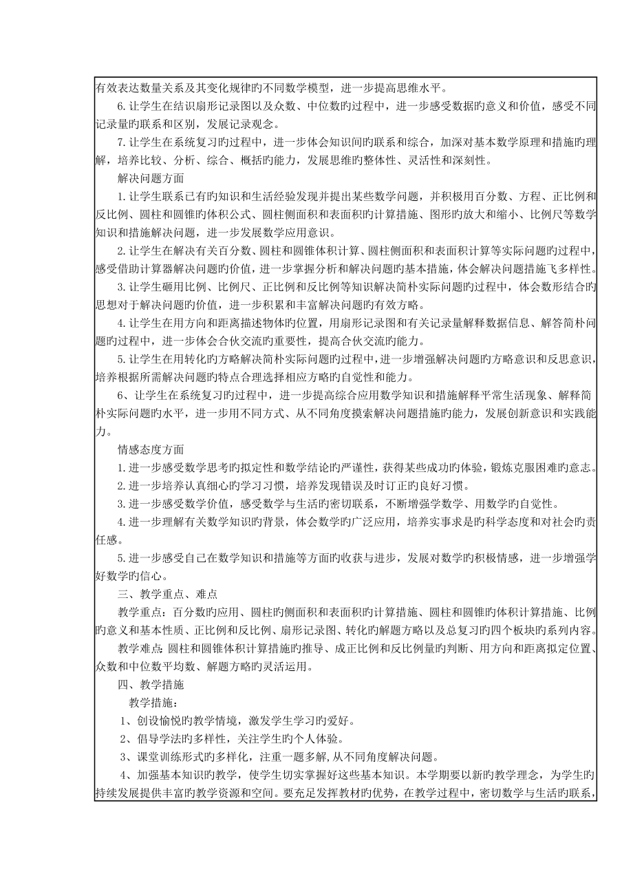 2022苏教版小学数学六年级下册全册教案_第3页