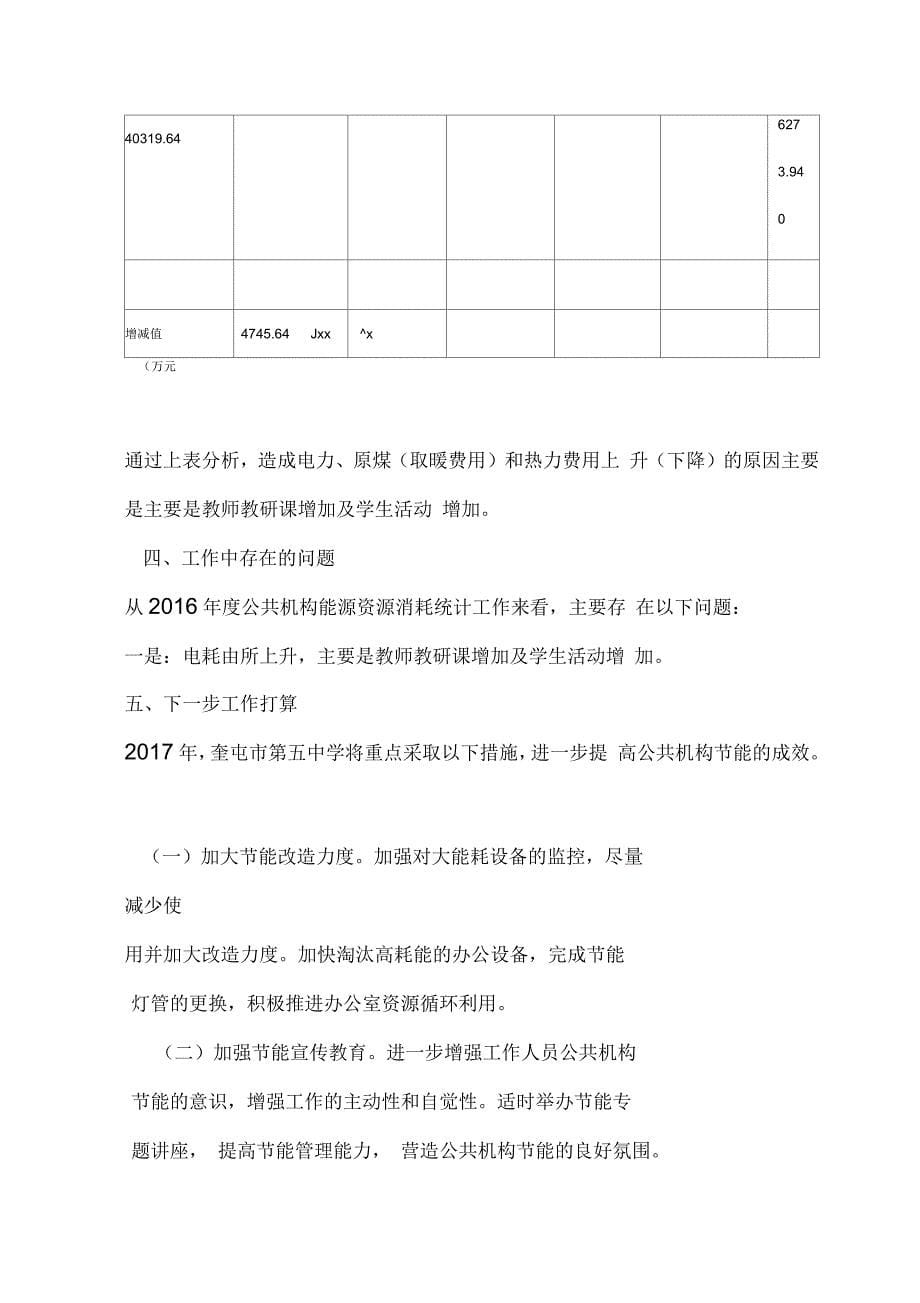 公共机构能源资源消耗统计分析报告模板_第5页