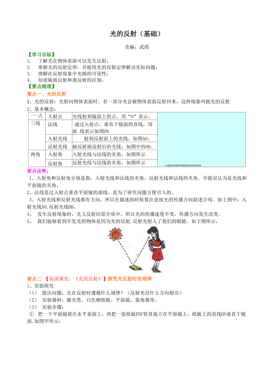 光的反射(基础)知识讲解_第1页