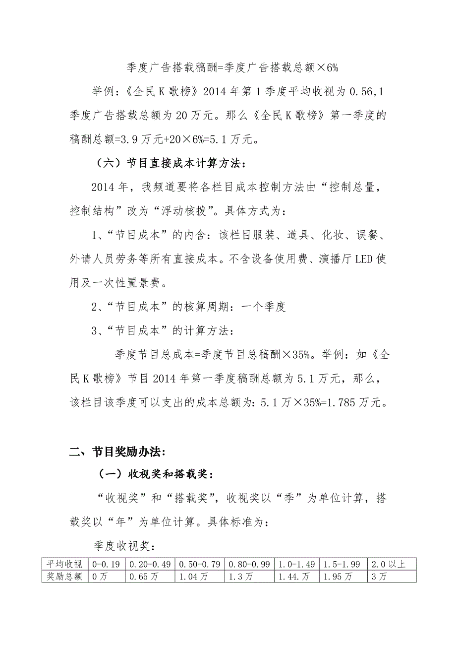 电视台自办节目考核奖励办法_第2页