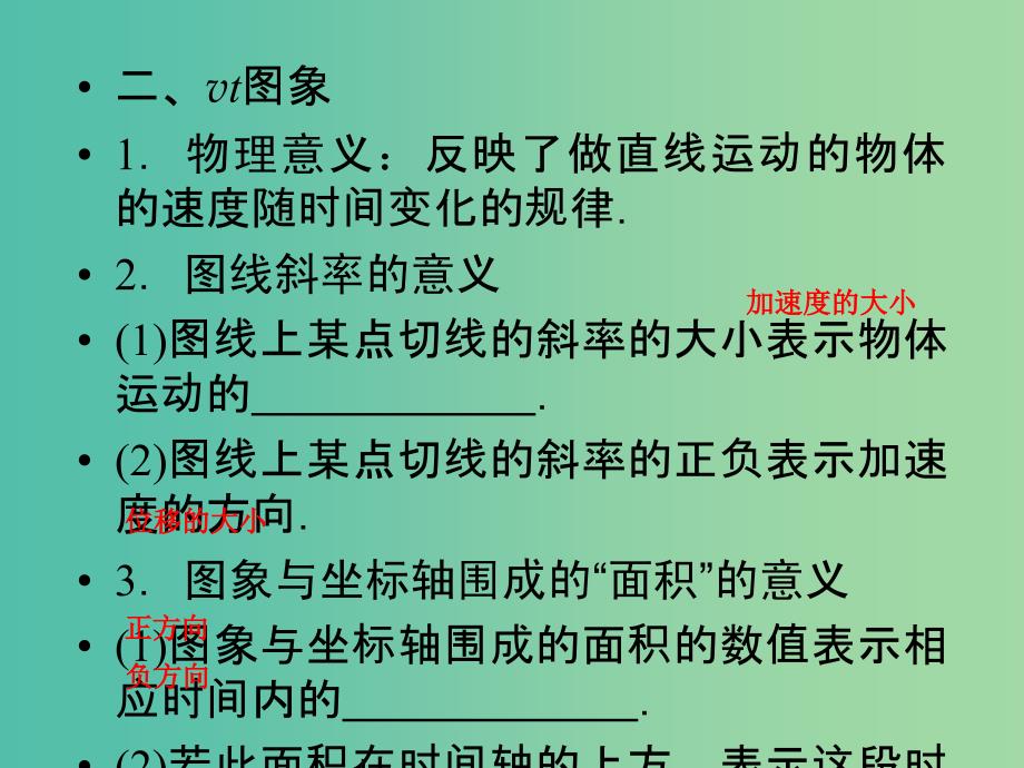 高中物理 第3单元　运动图象　追及和相遇问题课件 新人教版必修1.ppt_第2页