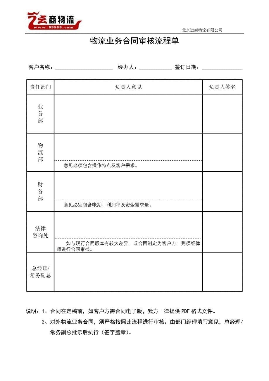 仓库租用合同（自管类）_第5页