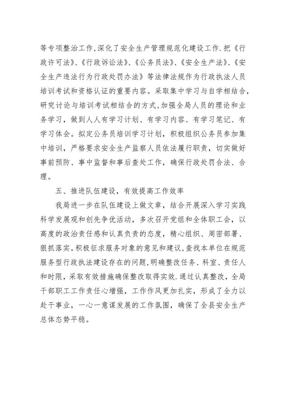 县安监局推进服务型行政执法建设经验材料.docx_第5页