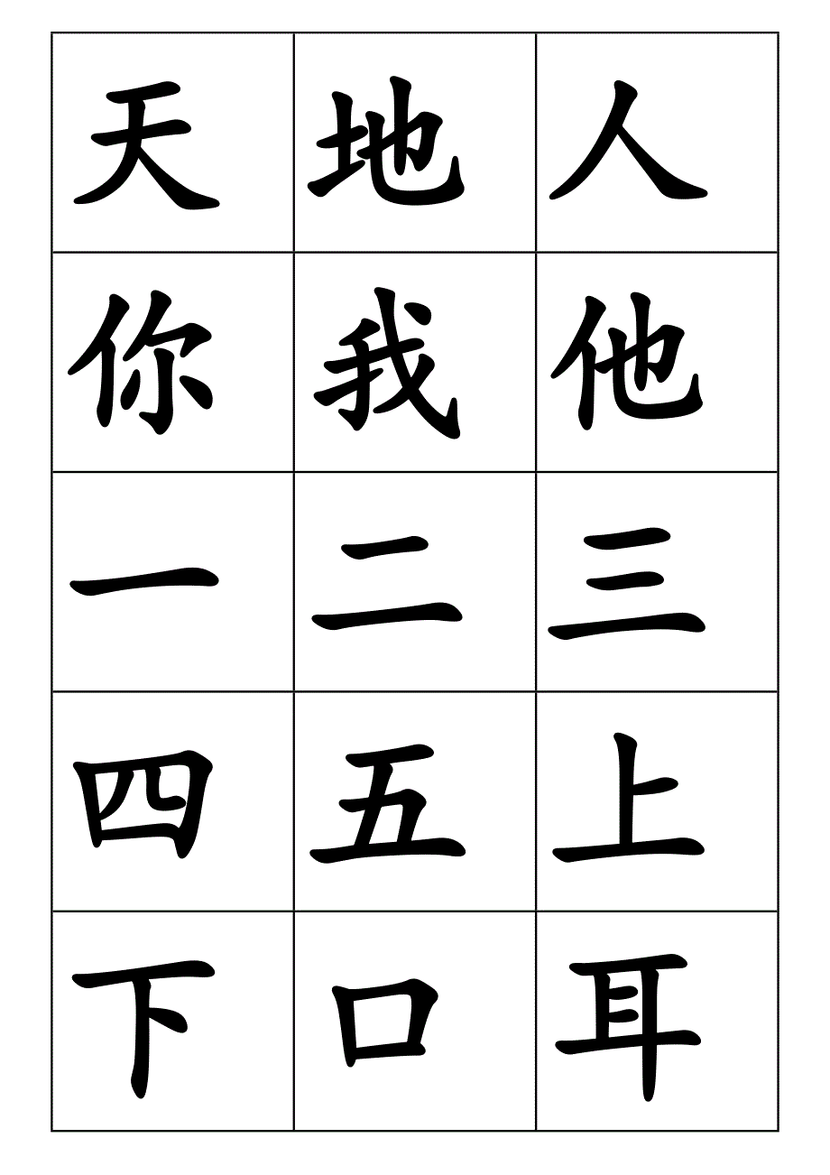 部编版一年级上册二类字_第1页