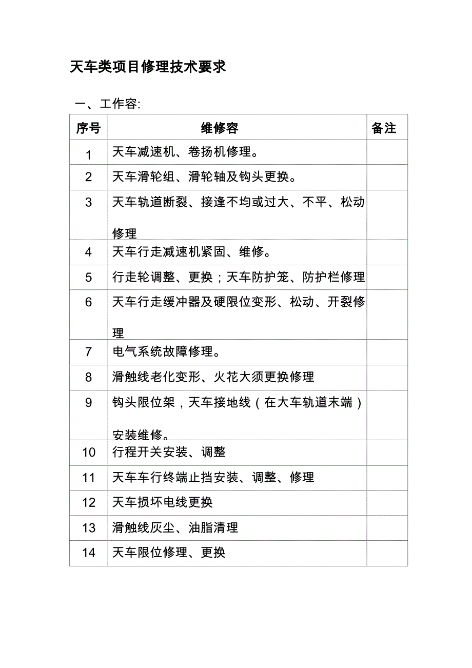 天车及轨道安装技术要求_第1页