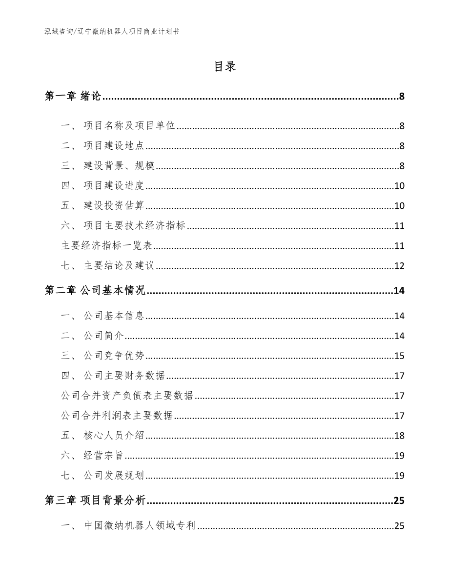 辽宁微纳机器人项目商业计划书_第2页