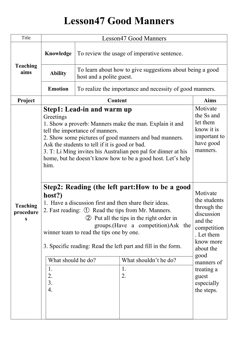 Lesson47 Good Manners.doc_第1页