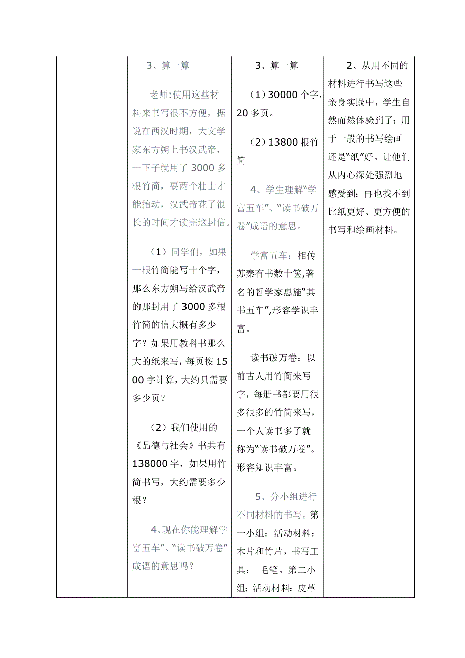 品德与社会(北师大版)五年级上册《传递文明的纸》教学设计_第3页