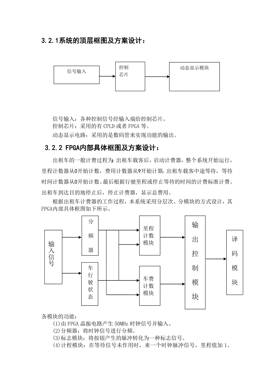 课程设计论文基于FPGA的出租车计价器设计_第3页