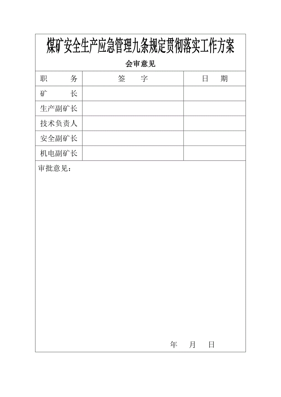 聚志煤矿安全生产应急管理九条规定工作方案_第2页