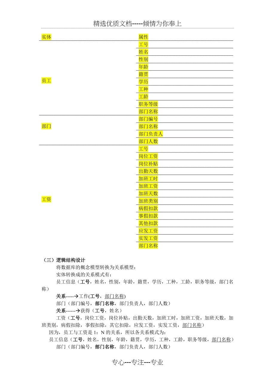 网络数据库(工资管理系统设计)项目设计报告_第5页