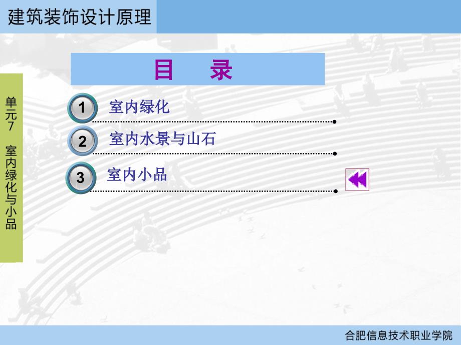 室内装饰设计ppt课件单元7室内绿化与小品_第1页