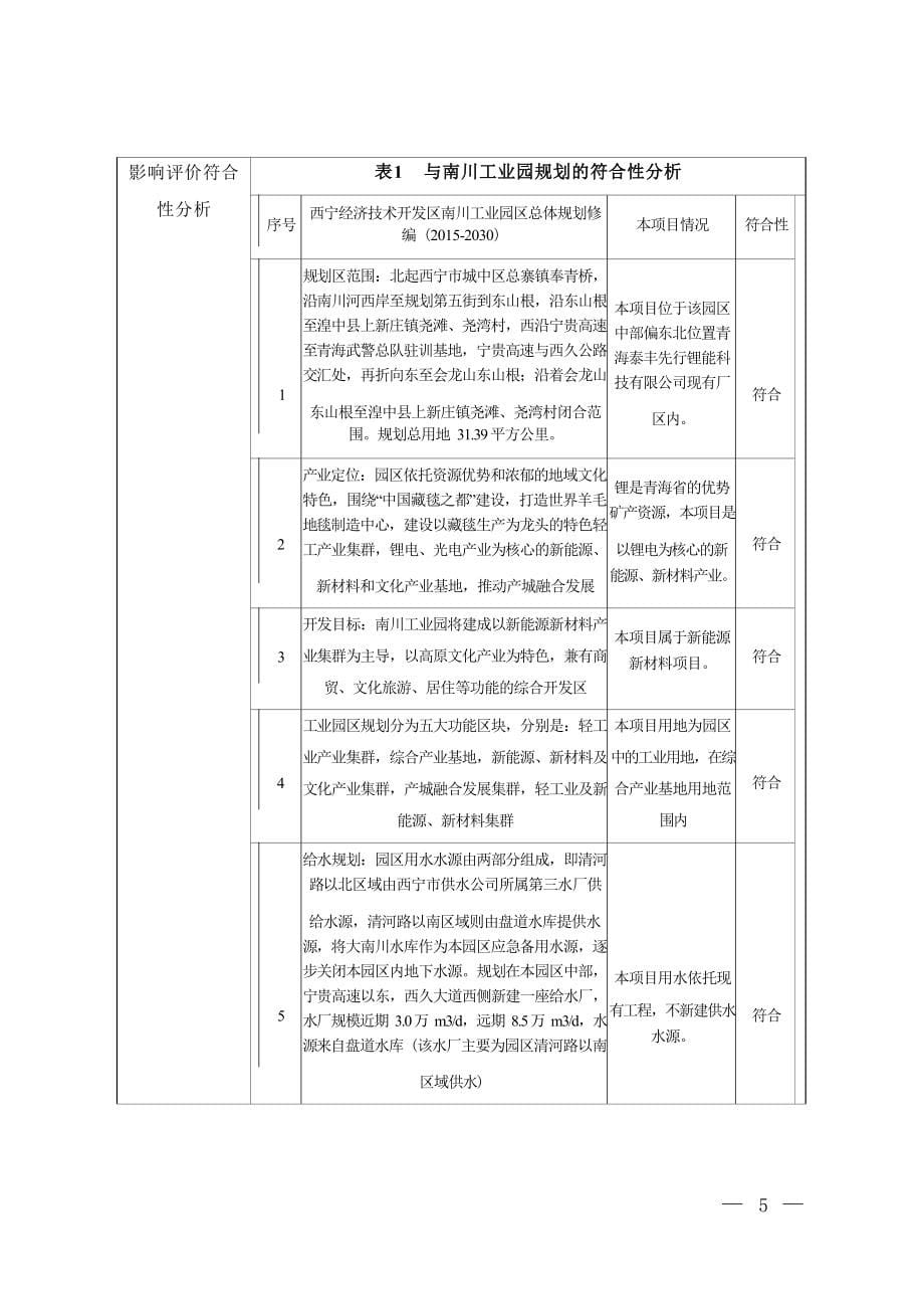 青海泰丰先行锂能科技有限公司年产4000吨三元正极材料技改项目环评报告.docx_第5页