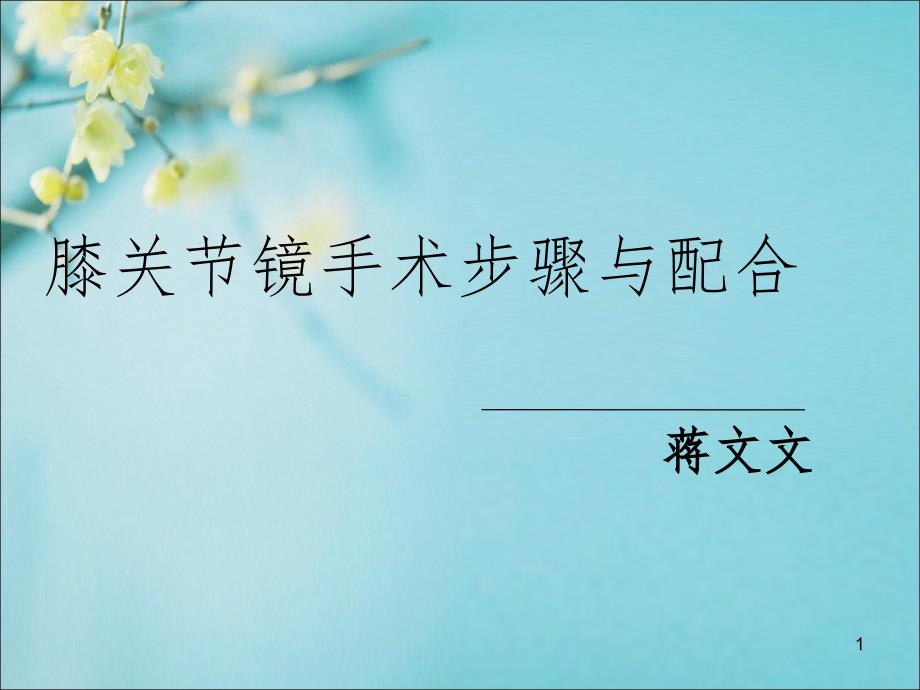 膝关节镜的配合.ppt_第1页