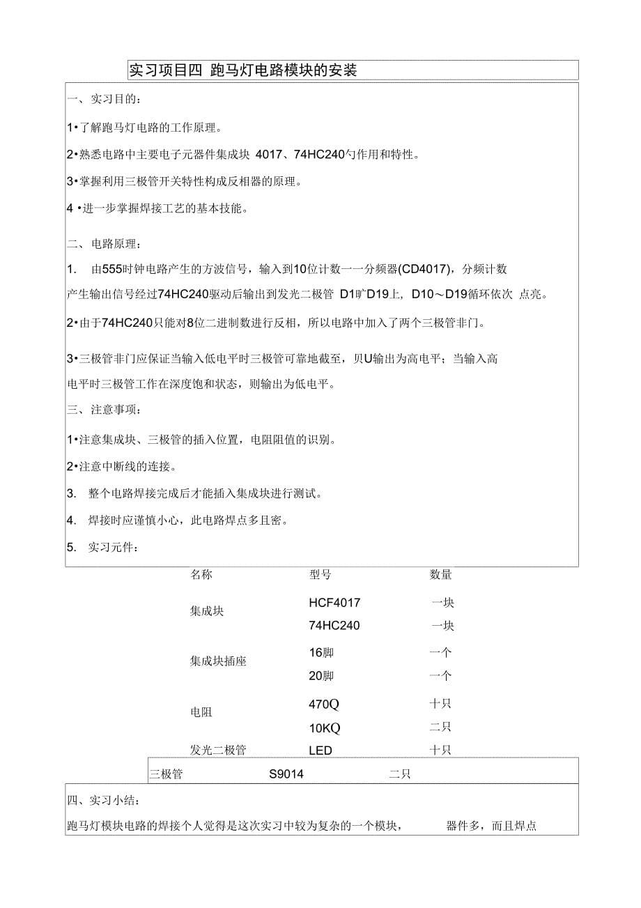 长沙理工大学电子工艺专业实习报告_第5页