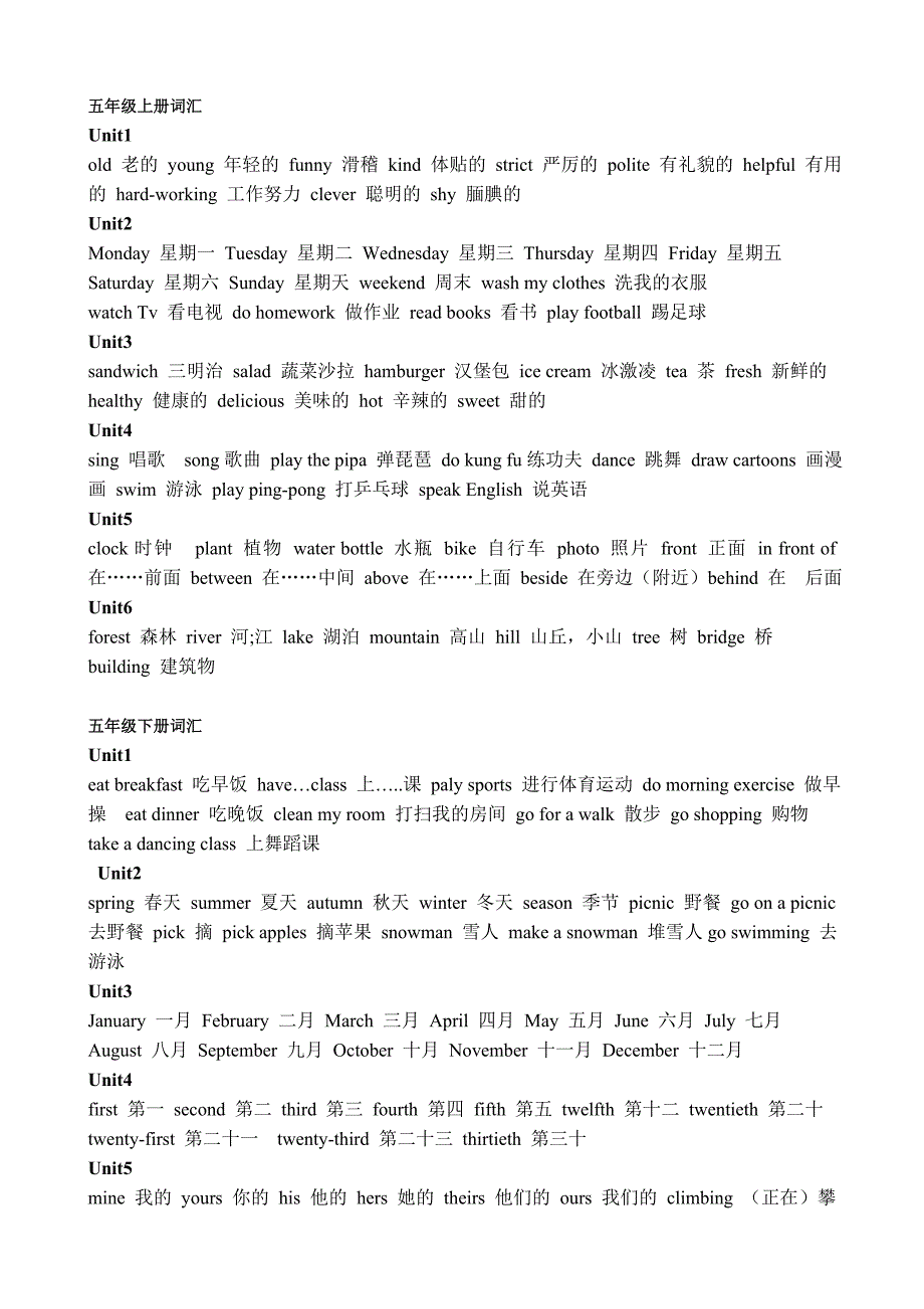 (完整版)人教版小学英语三至六年级词汇汇总_第3页