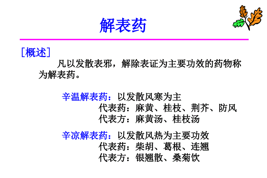 中药药理学解表药ppt课件_第1页