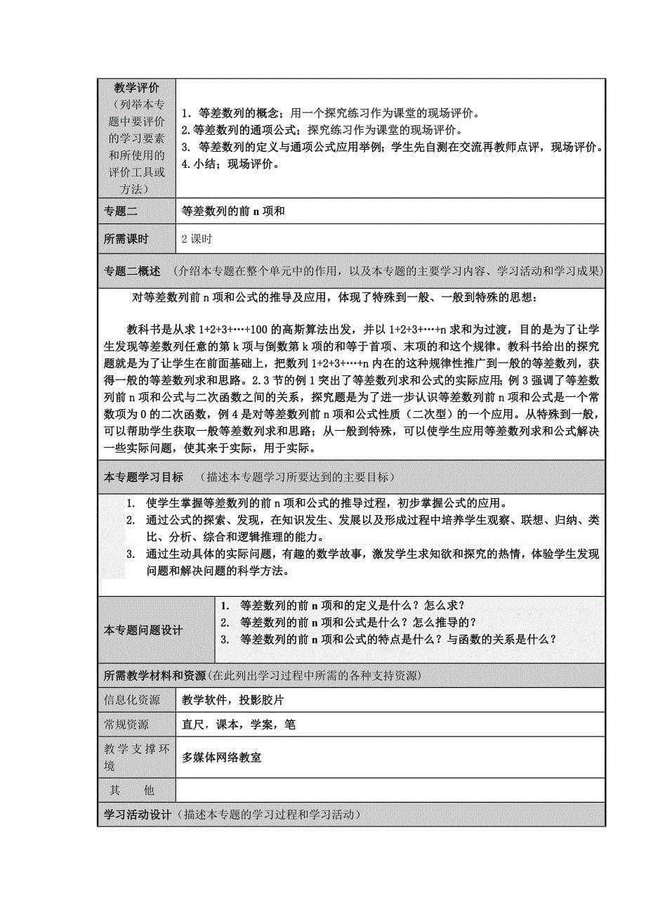 等差数列主题单元设计模板_第5页