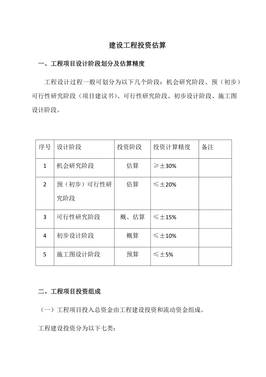 建设项目投资估算方法.doc_第1页