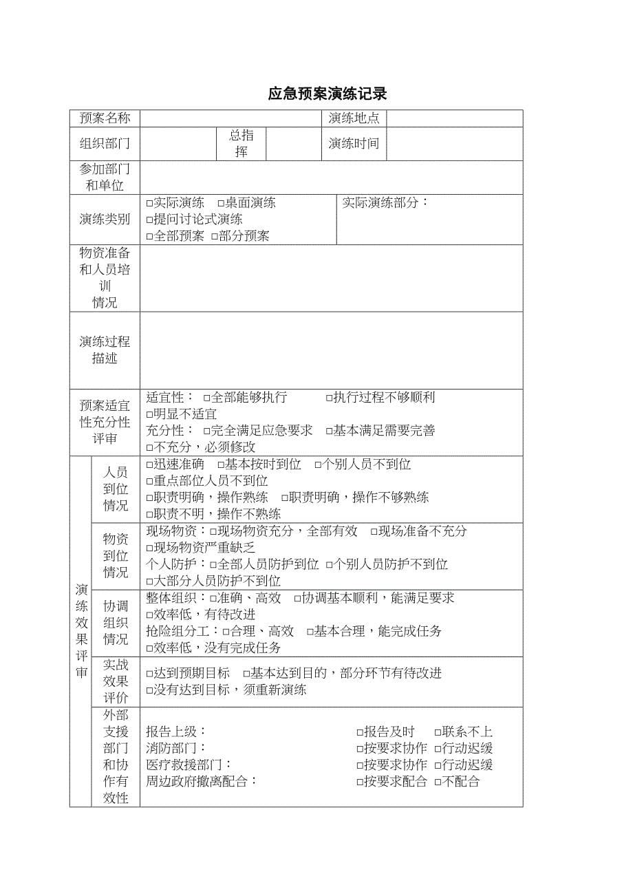 2020年有限空间应急预案演练方案(DOC 11页)_第5页