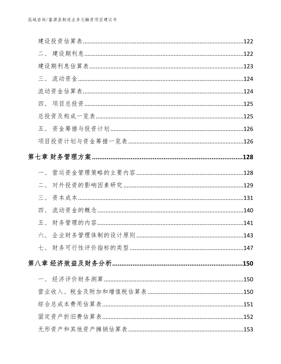 富源县制造业多元融资项目建议书（参考范文）_第4页