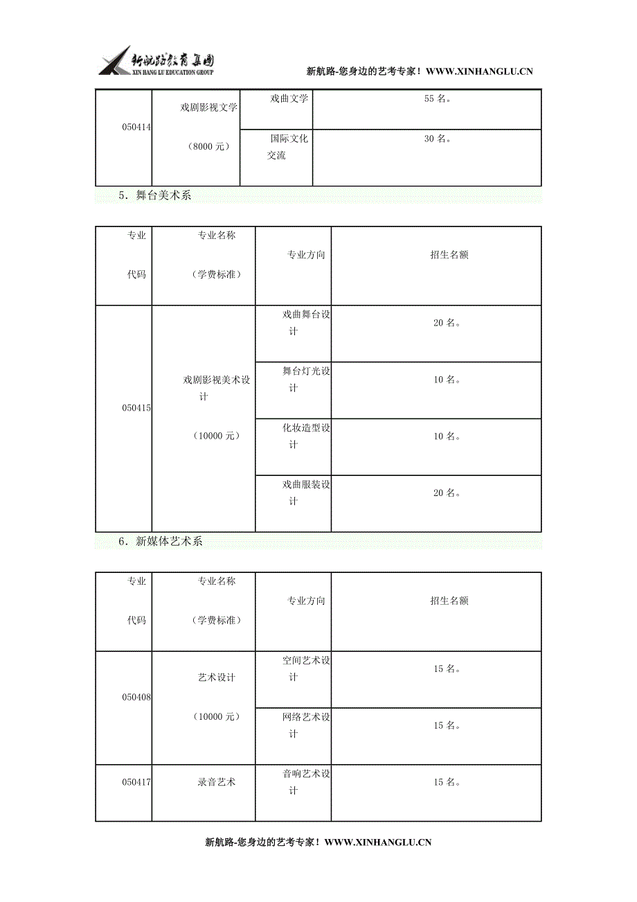 中国戏曲学院招生简章_第3页