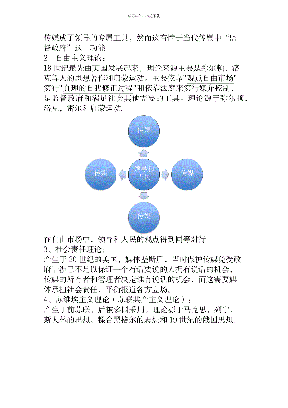 《传媒的四种理论》读书笔记_研究生考试-专业课_第3页