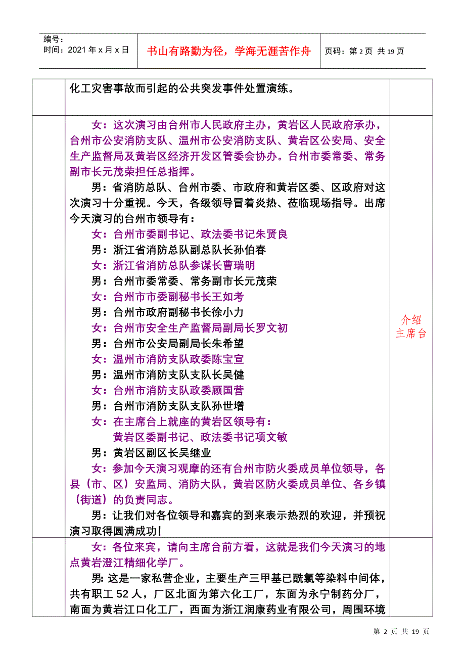 黄岩化工演习演讲稿(流程表)_第2页