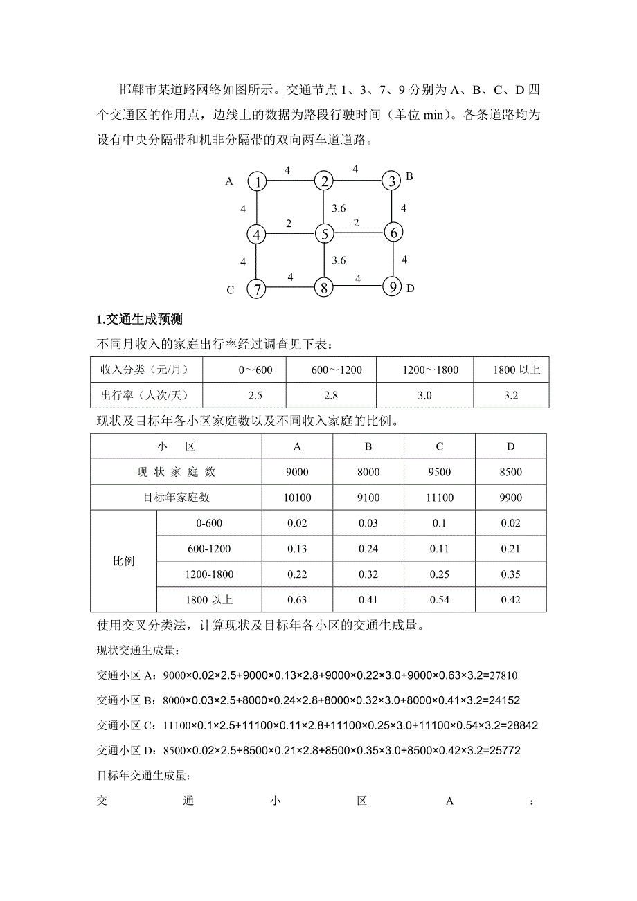 (完整版)交通规划课程设计——四阶段需求预测.doc_第2页