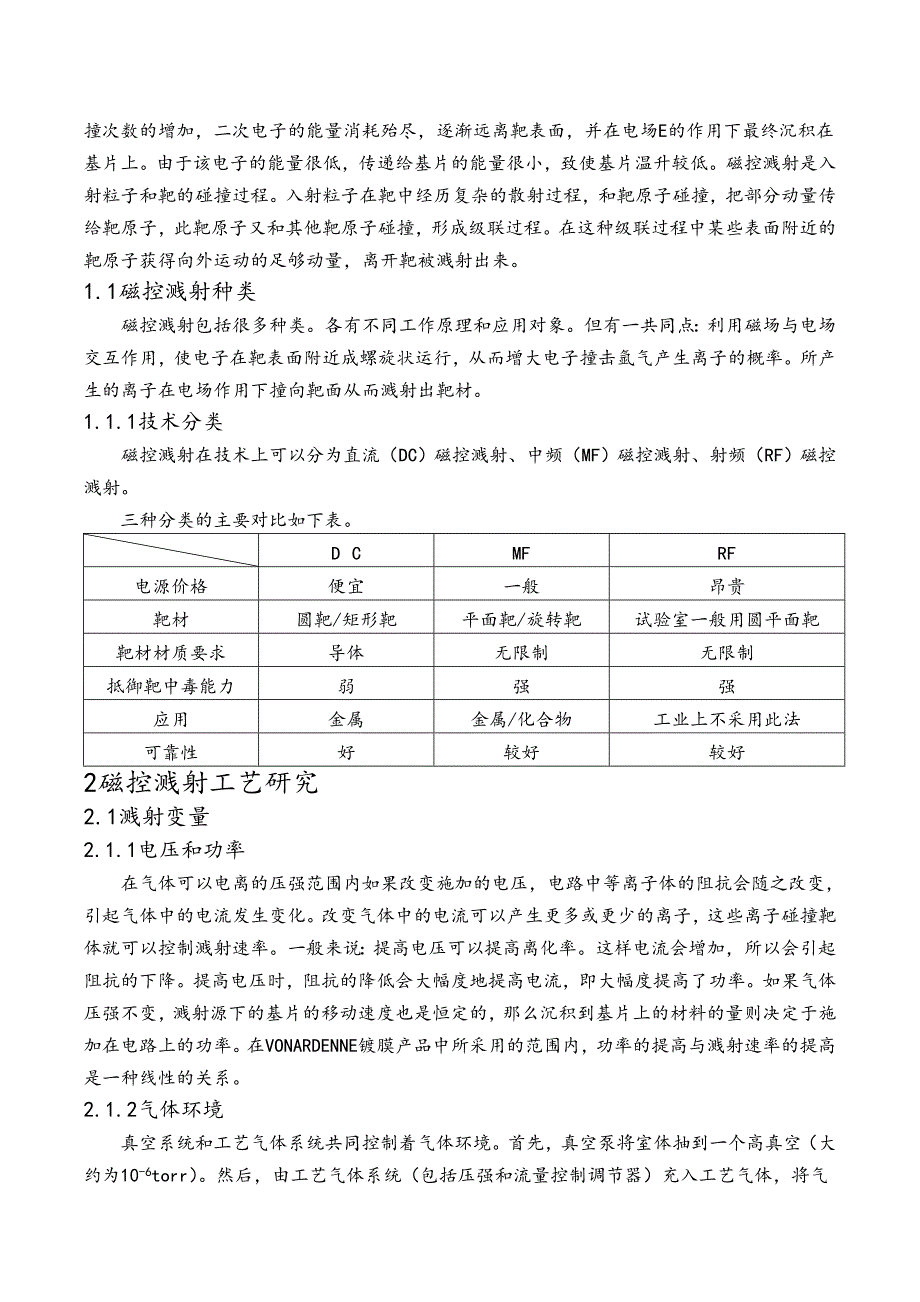 磁控溅射镀膜原理和工艺设计_第2页