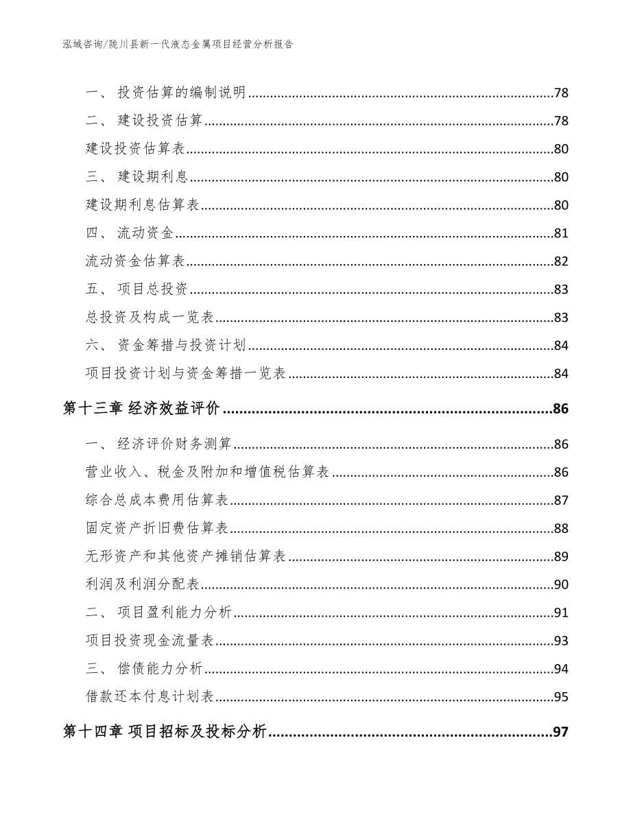 陇川县新一代液态金属项目经营分析报告_第5页