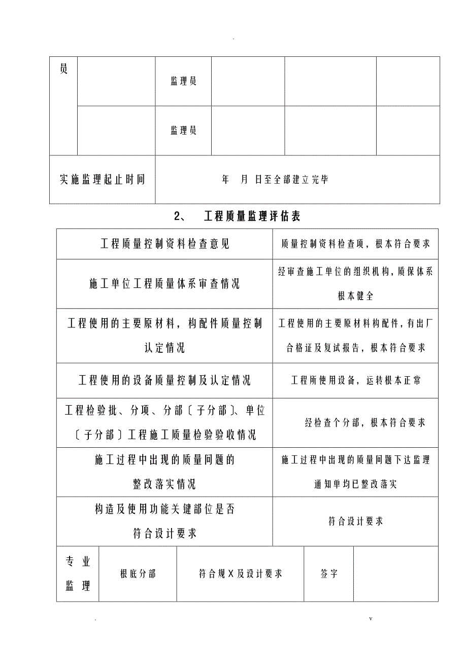 监理评估实施报告范本_第4页