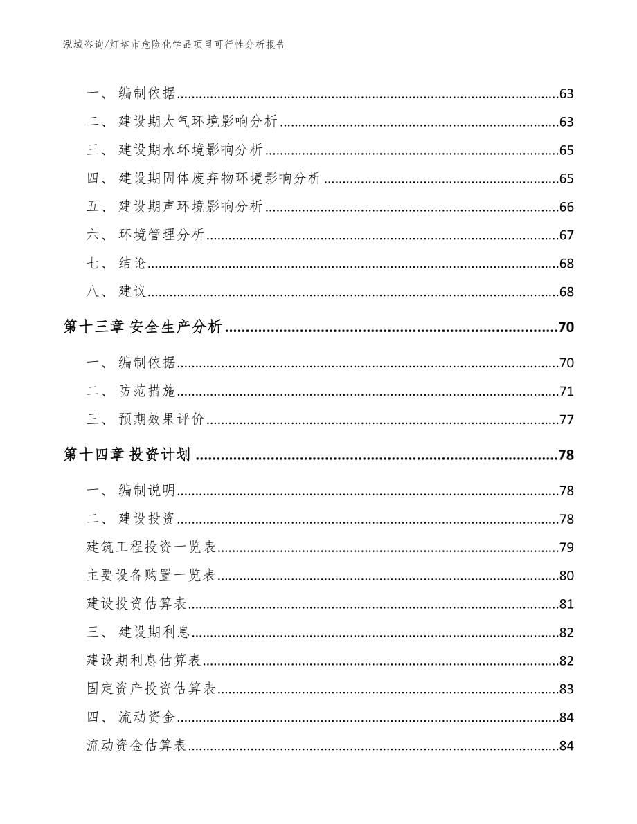 灯塔市危险化学品项目可行性分析报告（参考范文）_第5页