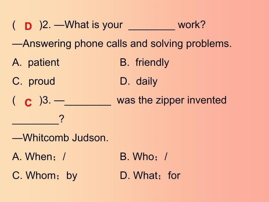 九年级英语全册 Unit 6 When was it invented Section A（1a-3c）课后作业课件 新人教版.ppt_第5页