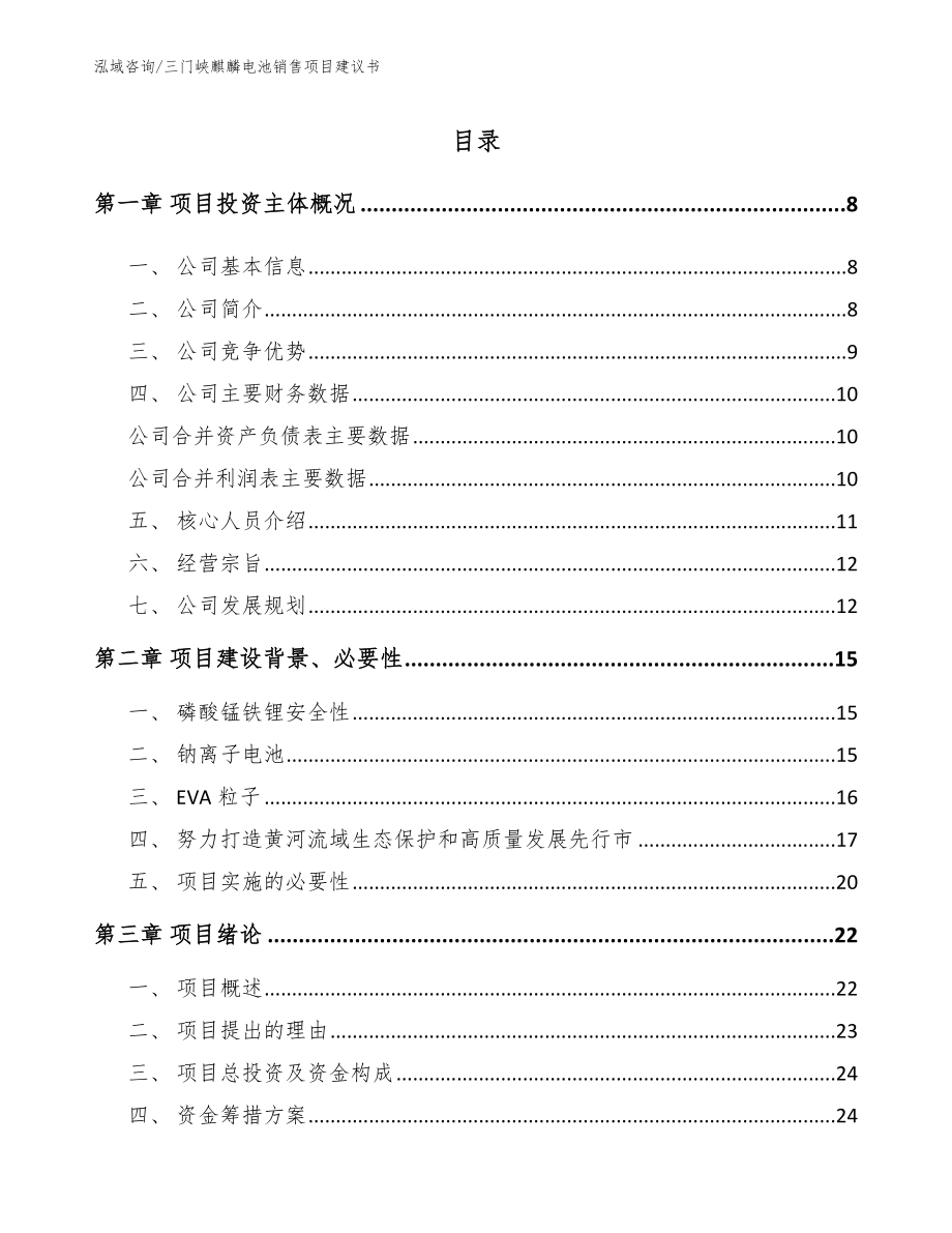 三门峡麒麟电池销售项目建议书_第2页