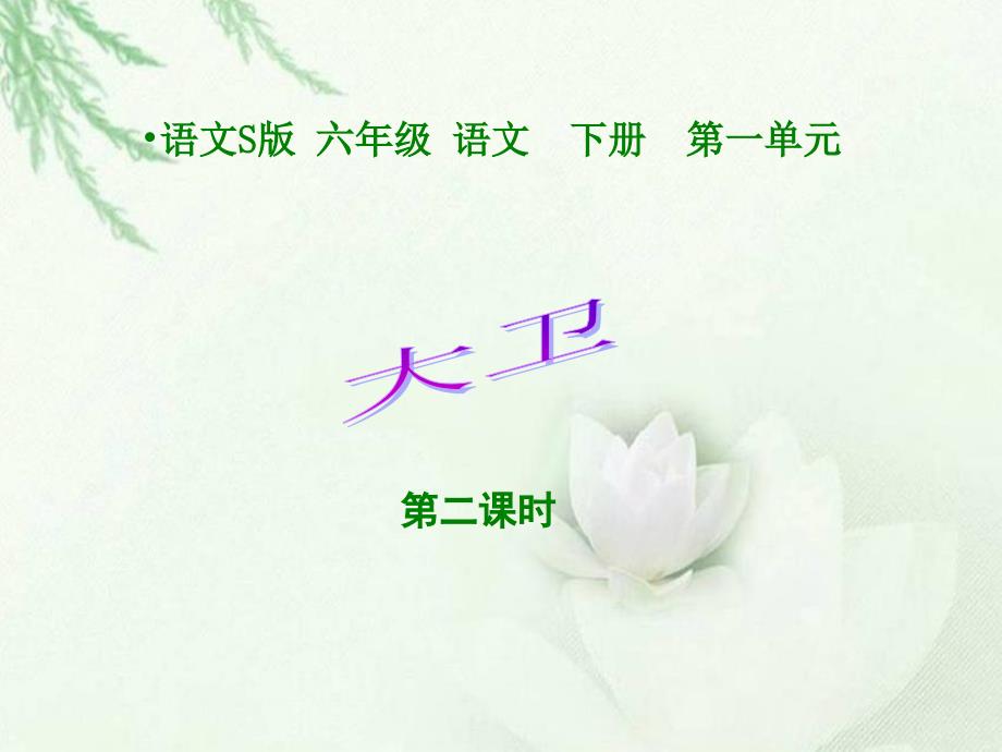 《大卫》第二课时课件(语文S版六年级下册课件).ppt_第1页