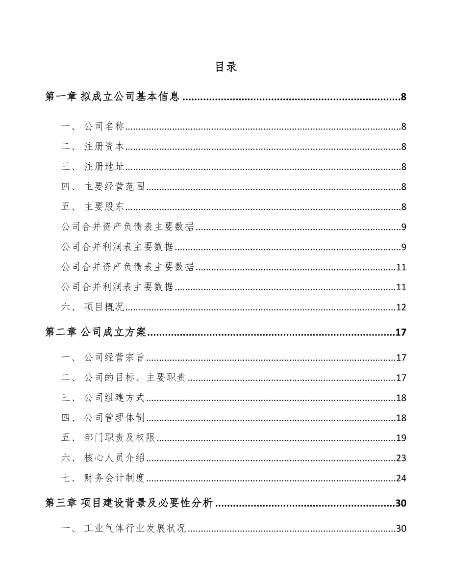 扬州关于成立工业气体公司可行性研究报告_第2页