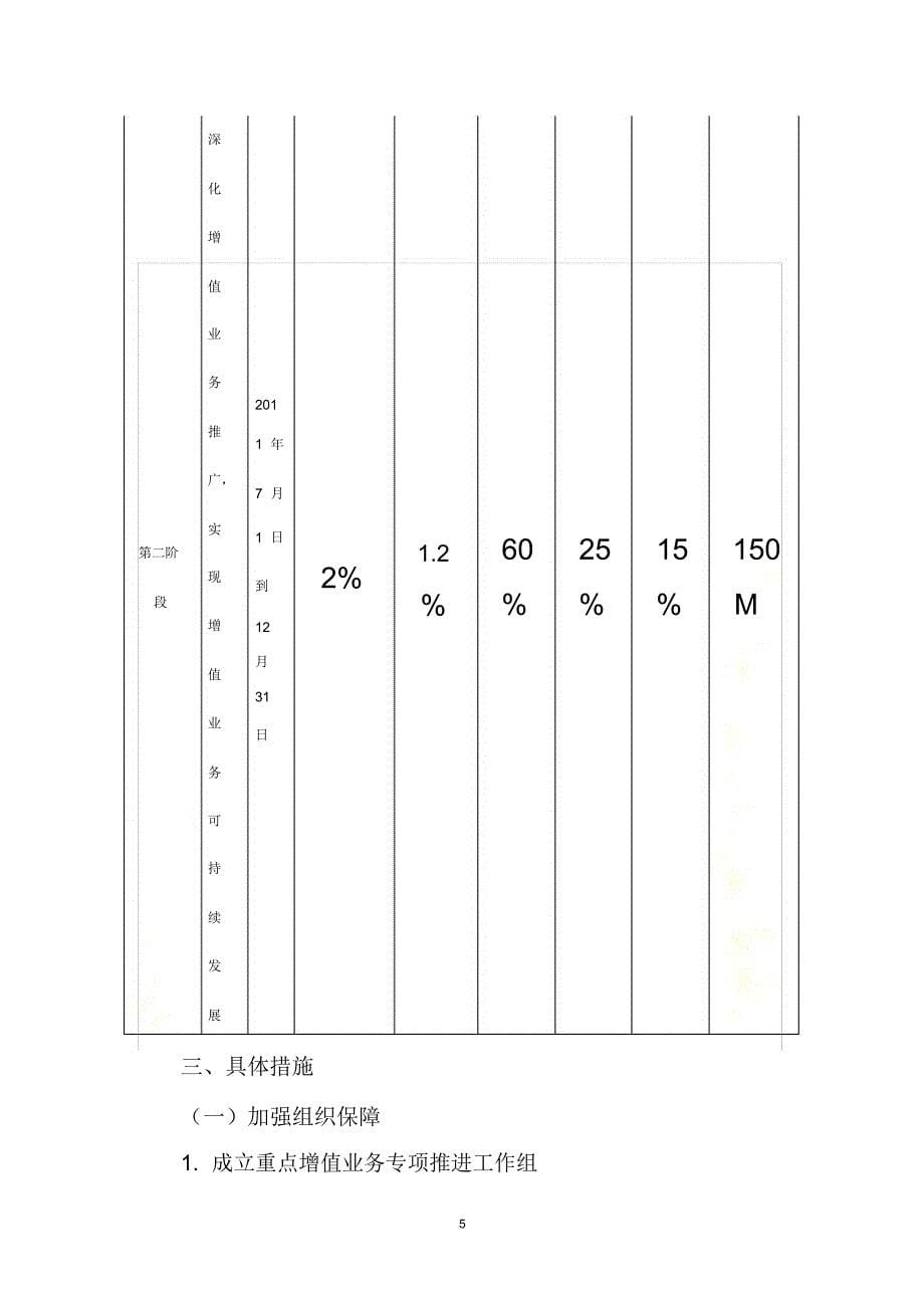 重点增值业务营销活动实施方案_第5页