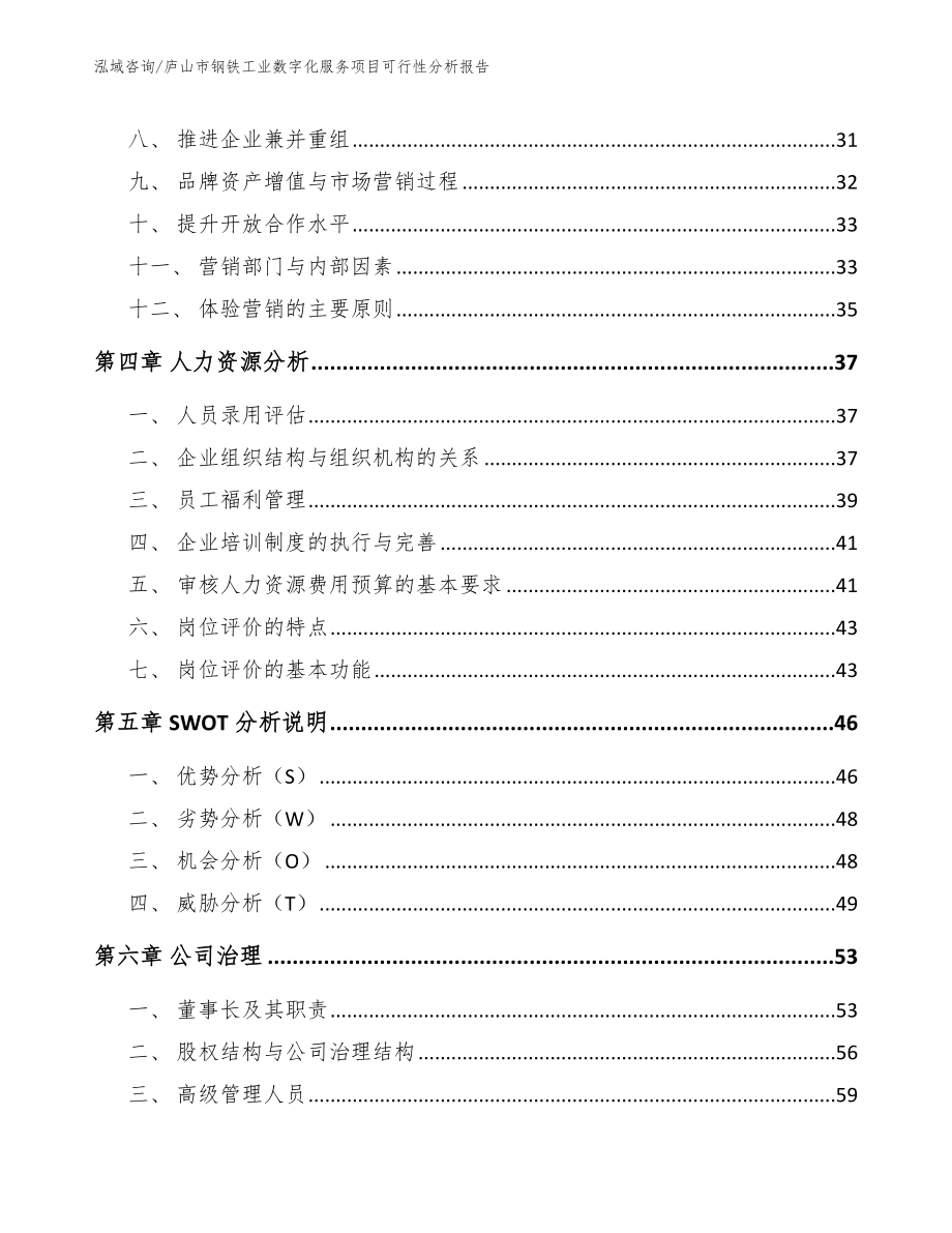 庐山市钢铁工业数字化服务项目可行性分析报告【参考模板】_第2页