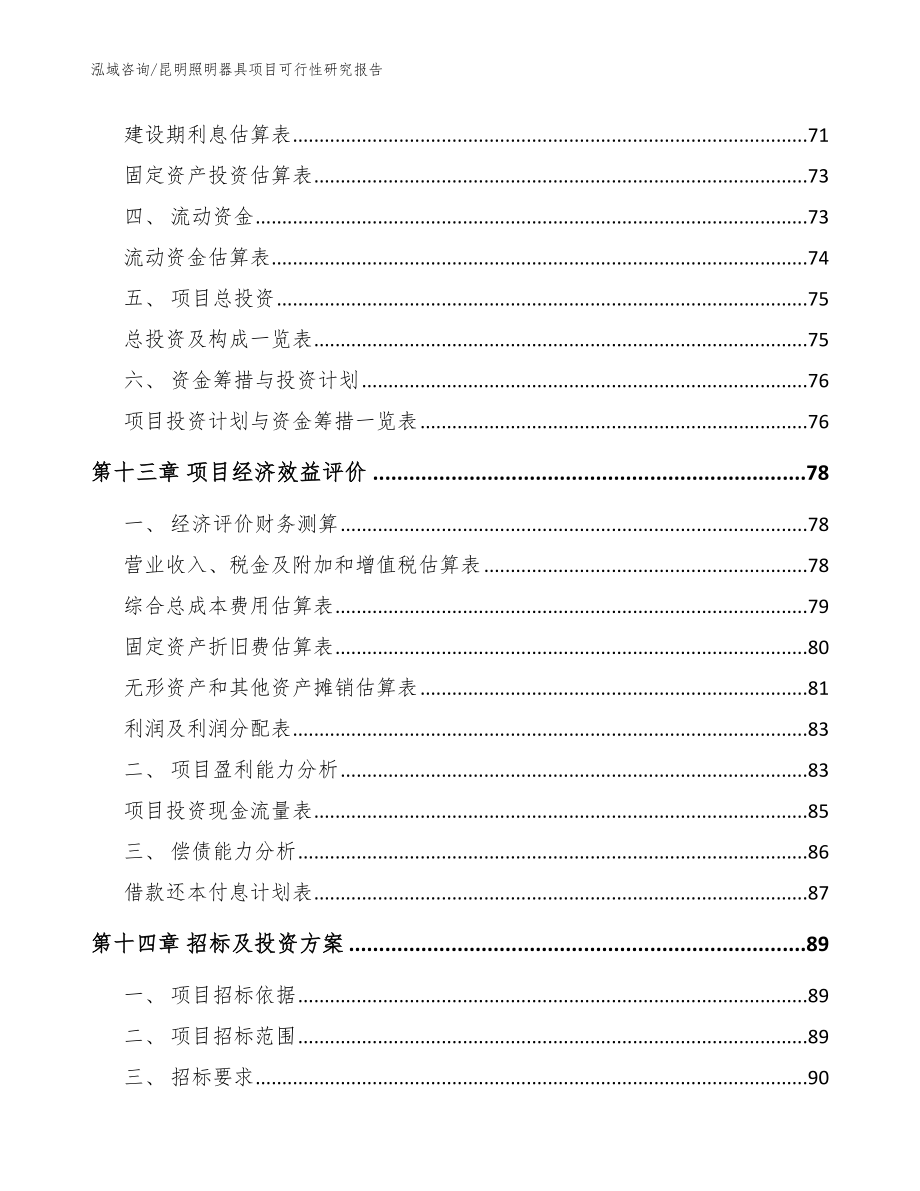 昆明照明器具项目可行性研究报告_模板范本_第4页