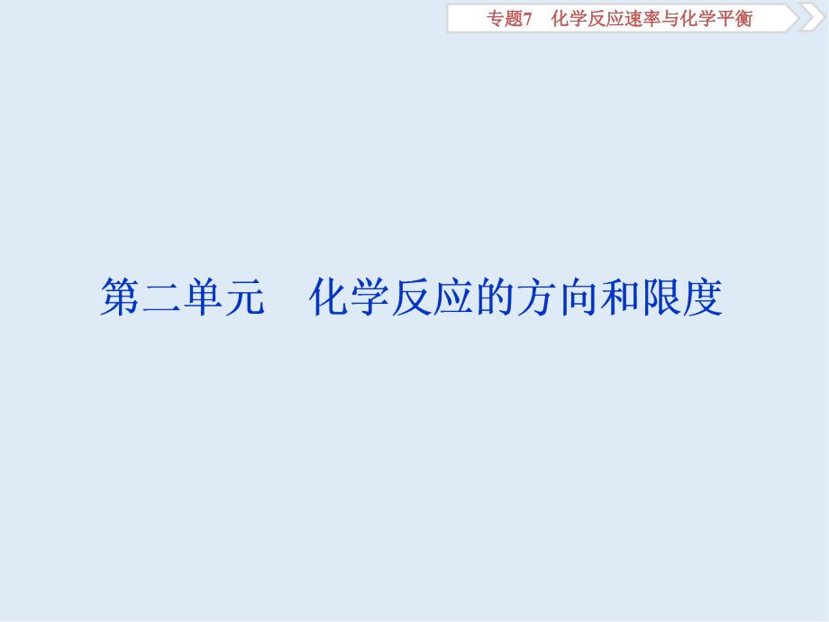 版浙江新高考化学选考总复习课件：专题7 第二单元　化学反应的方向和限度_第1页