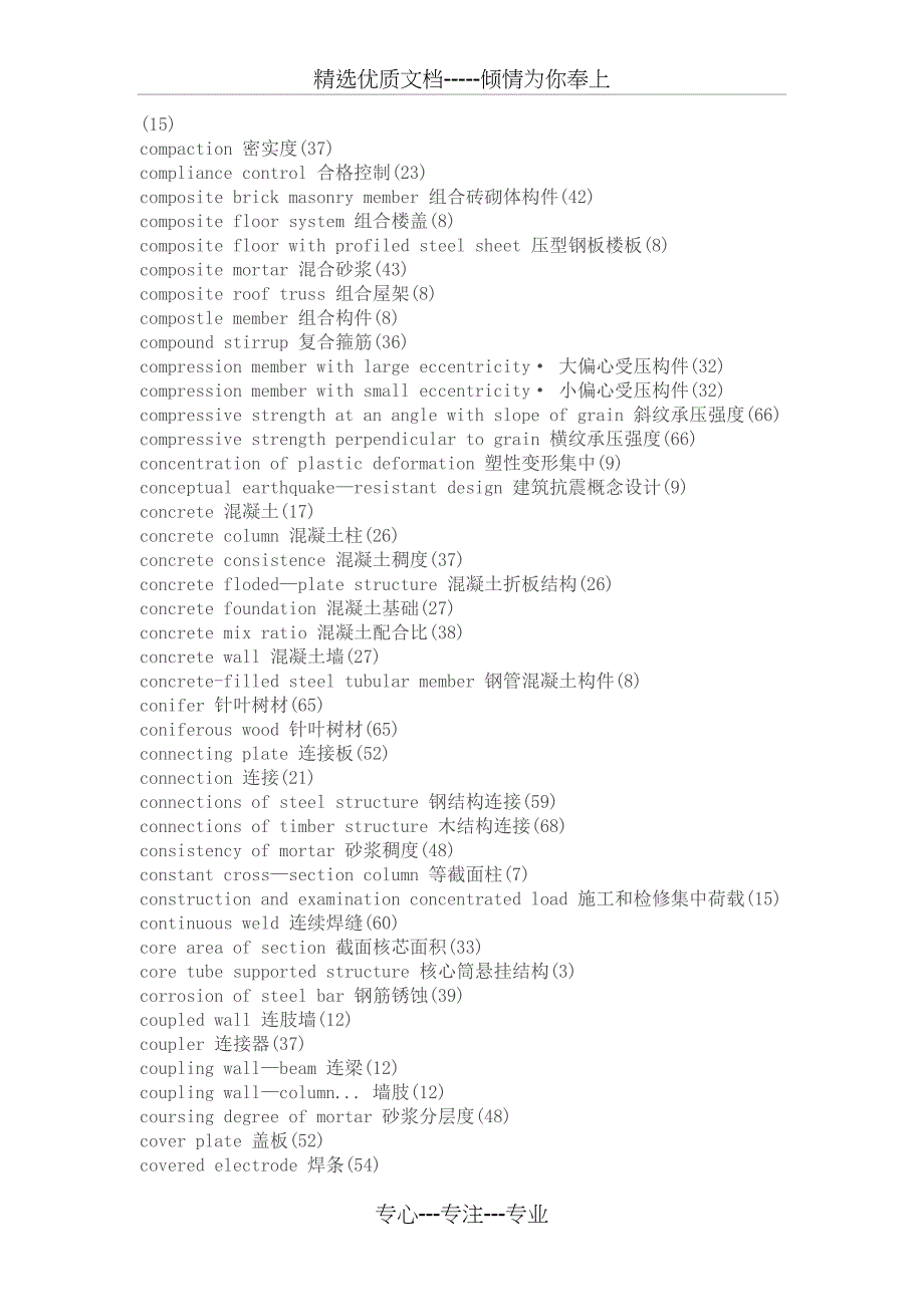 建筑专业及钢结构专业英文词汇_第4页