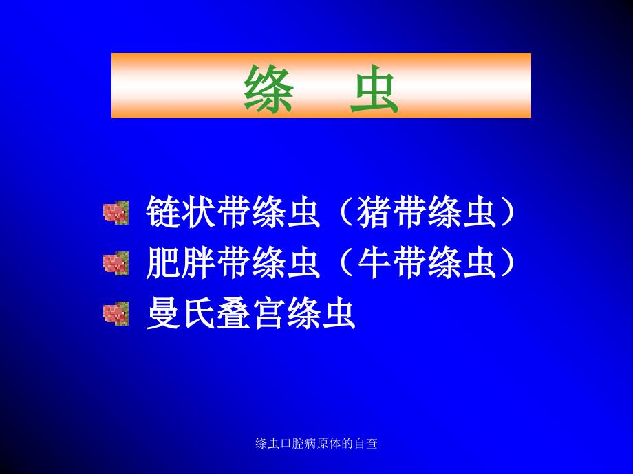 绦虫口腔病原体的自查课件_第1页