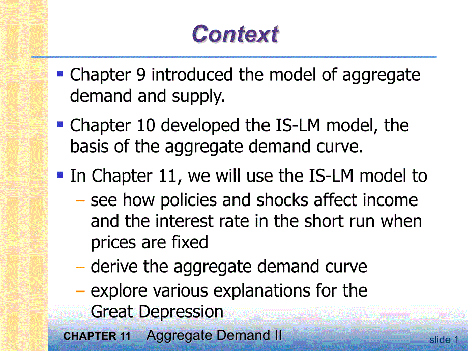 宏观经济学英文教学课件：chapter11 Aggregate Demand II_第2页