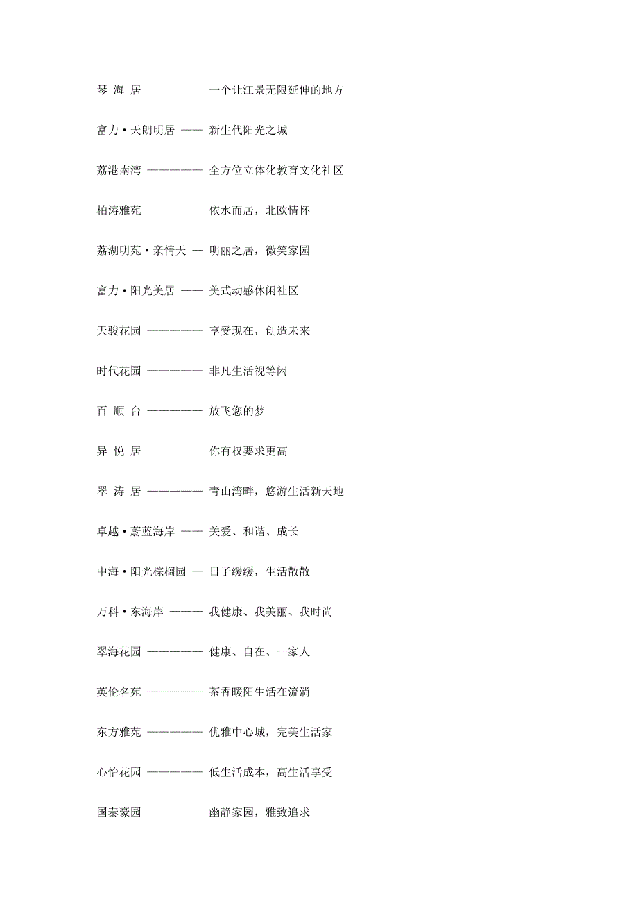 房地产经典广告语(经典楼盘主题推广语).doc_第4页