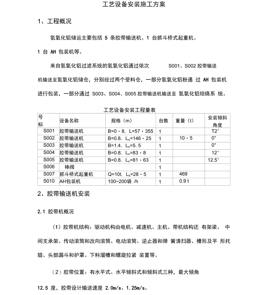 工艺设备安装施工方案_第1页