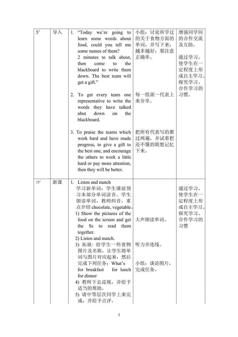 学前英语综合教程基础册第6单元教学设计_第3页