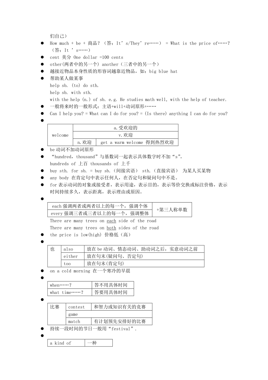 初中英语笔记(精华版)_第2页